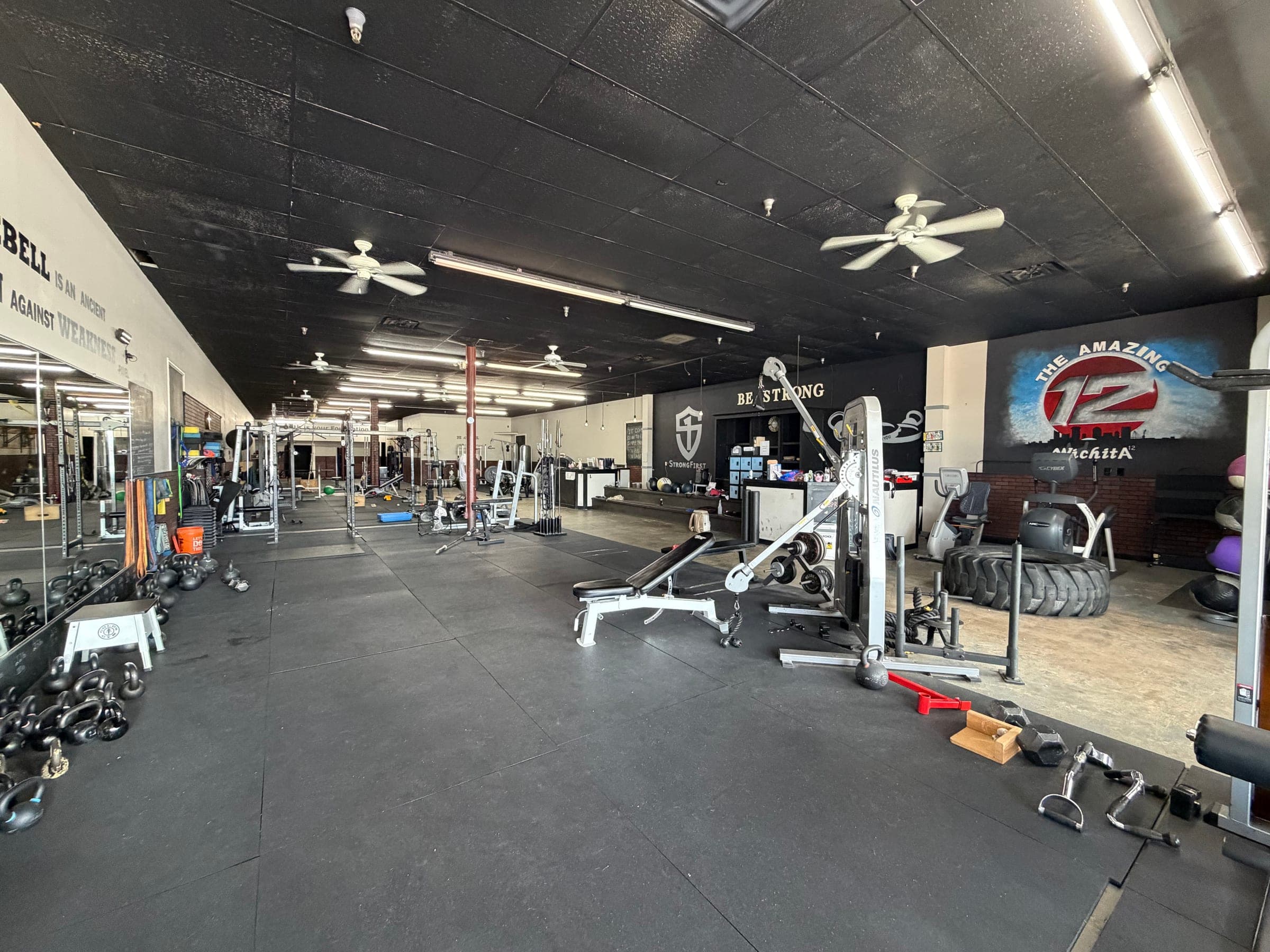 The main training floor at Precision Health and Wellness